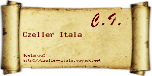 Czeller Itala névjegykártya
